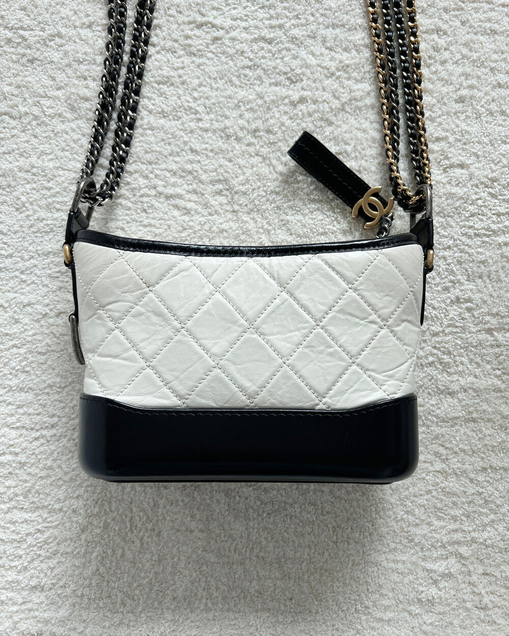 CHANEL GABRIELLE HOBO BAG SMALL WHITE