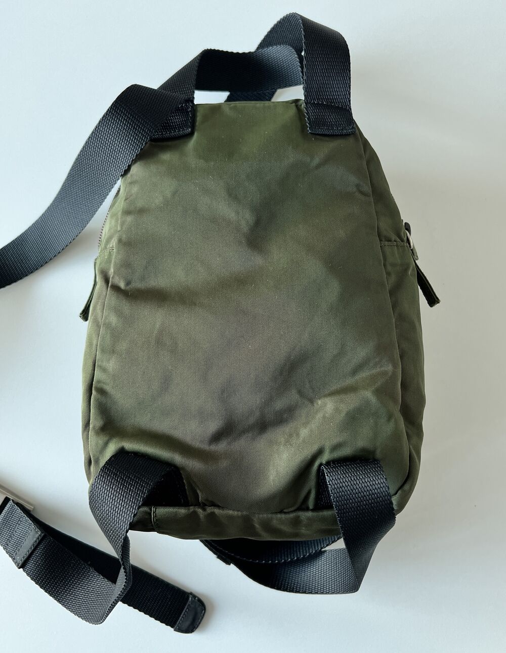 PRADA KHAKI POCONO NYLON MINI BACKPACK