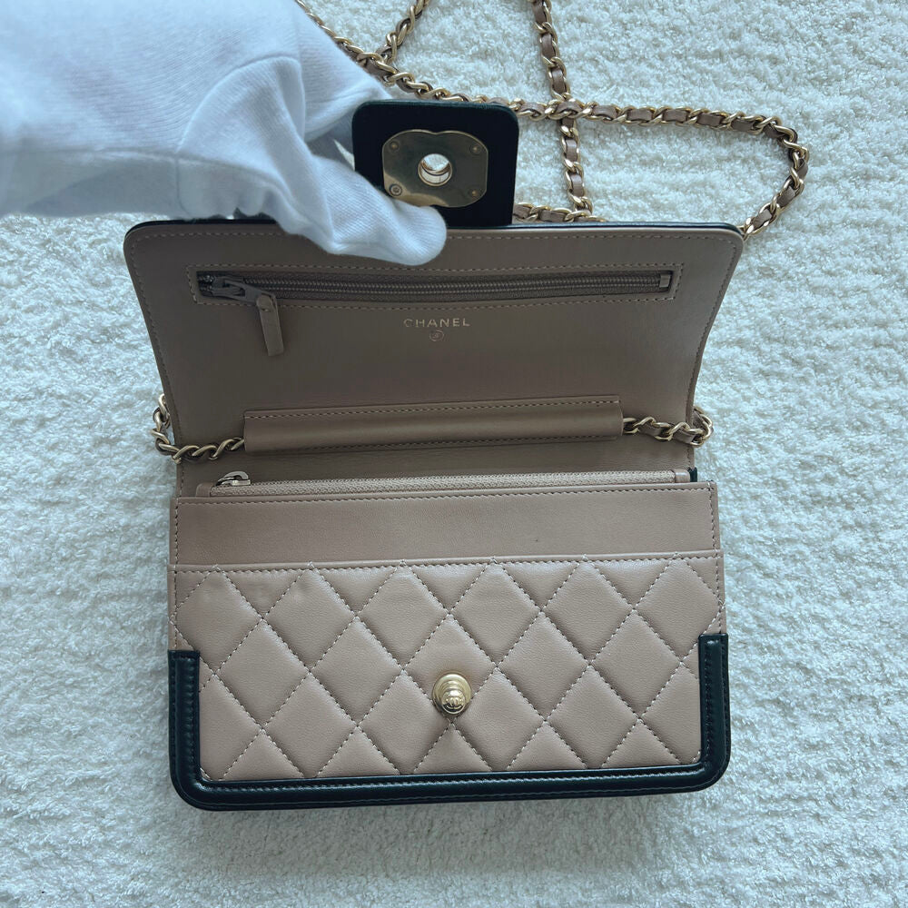 CHANEL TWO-TONE FLAP WOC