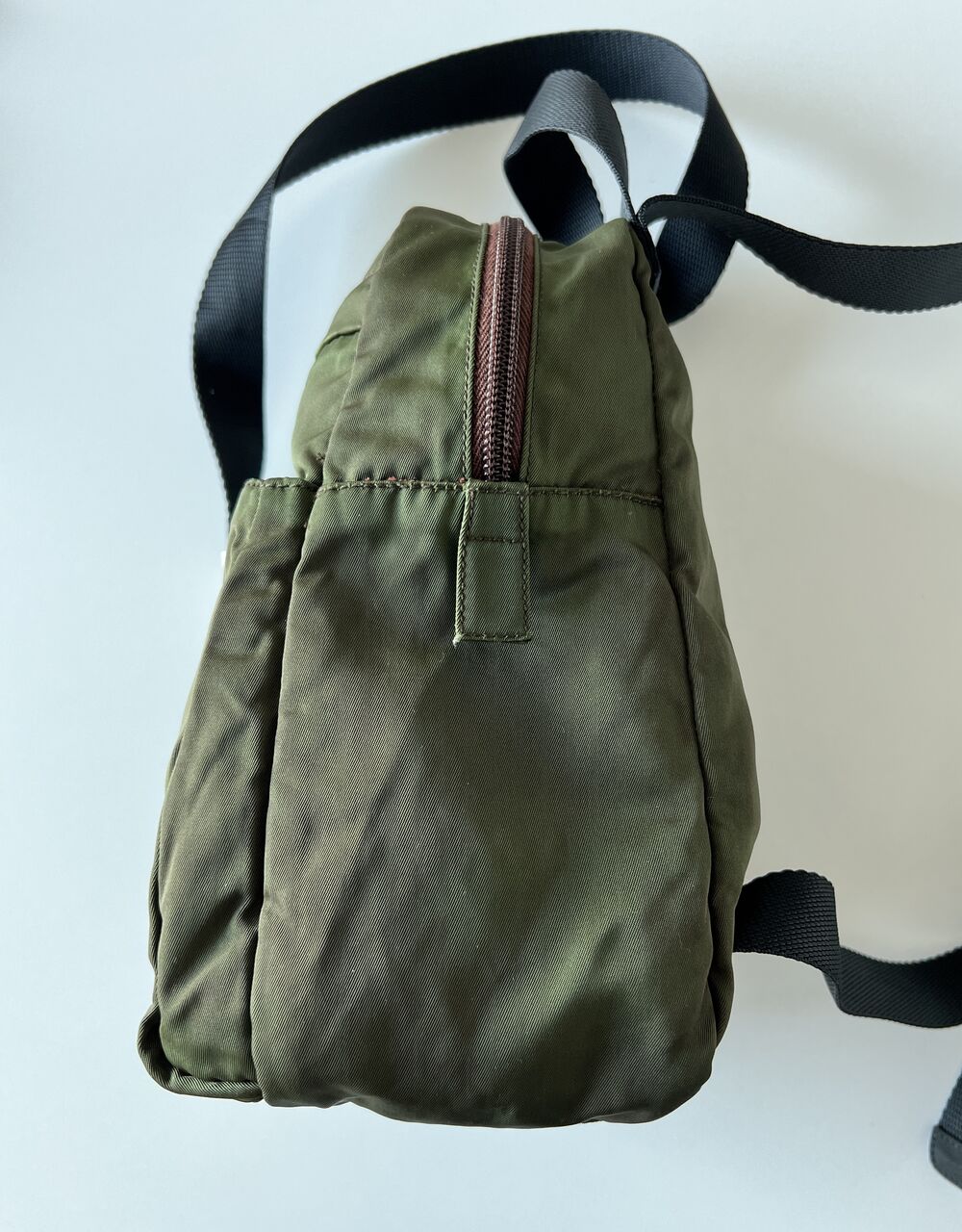 PRADA KHAKI POCONO NYLON MINI BACKPACK