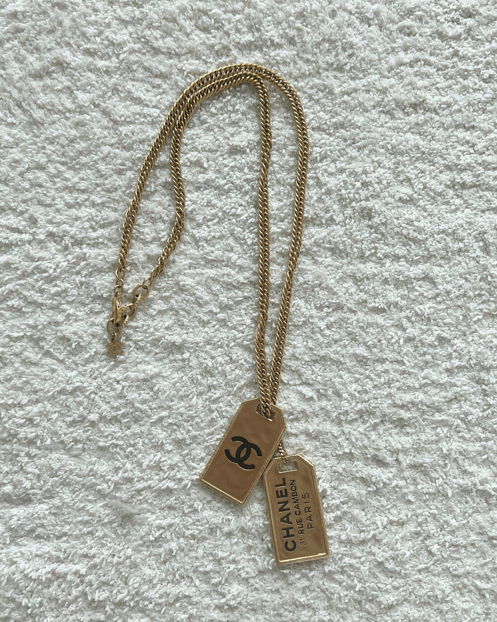 CHANEL 31 RUE CAMBON DOG TAG NECKLACE