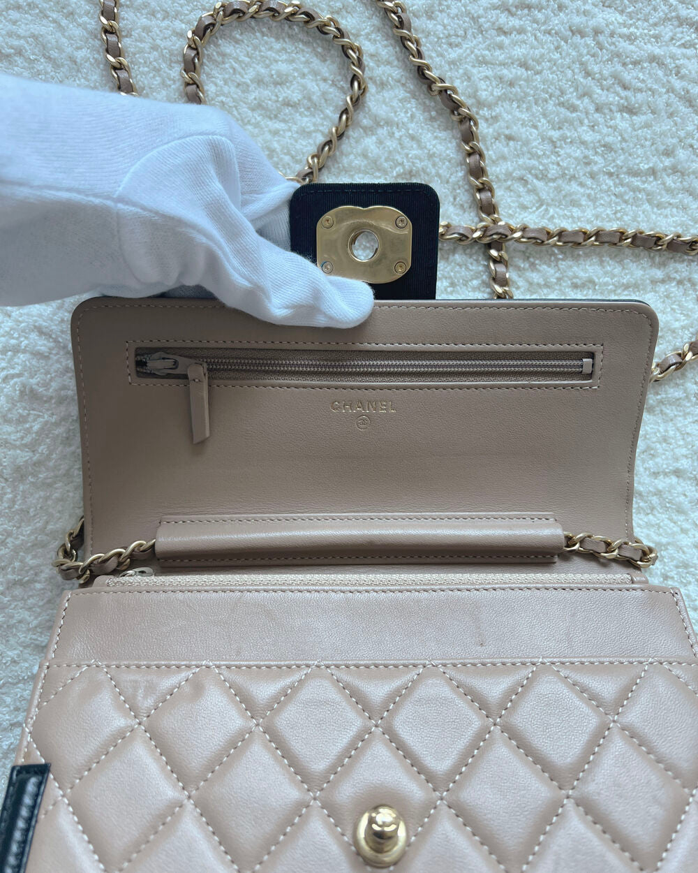 CHANEL TWO-TONE FLAP WOC