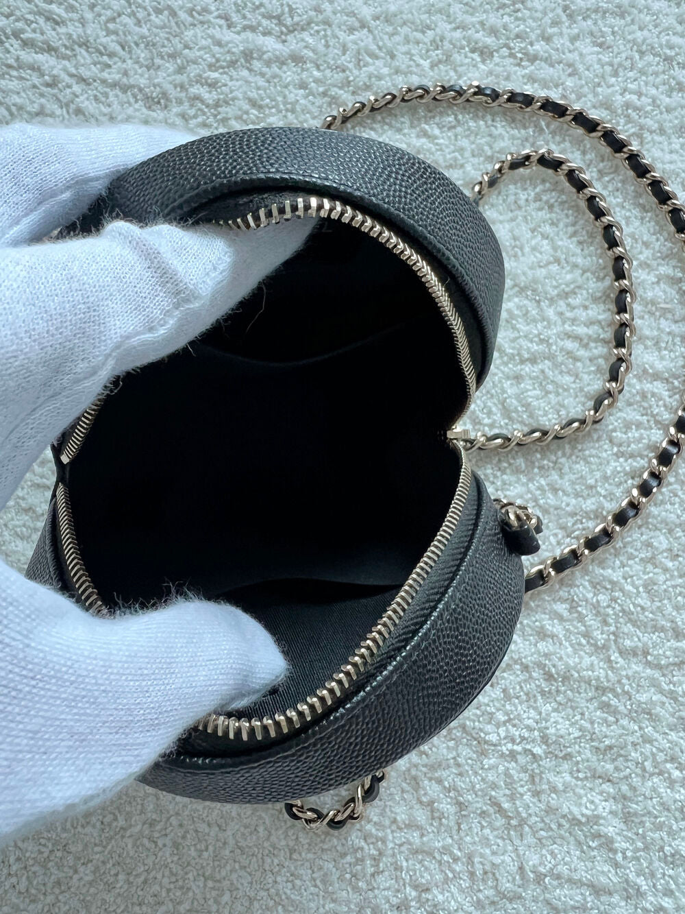 CHANEL CAVIAR MINI ROUND BAG