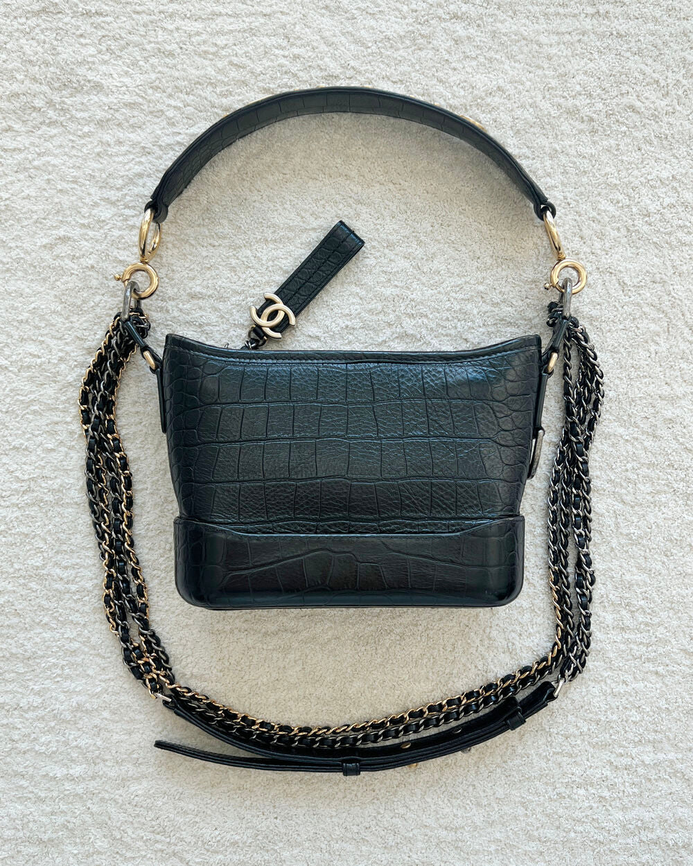 CHANEL GABRIELLE HOBO CROCODILE SMALL BAG