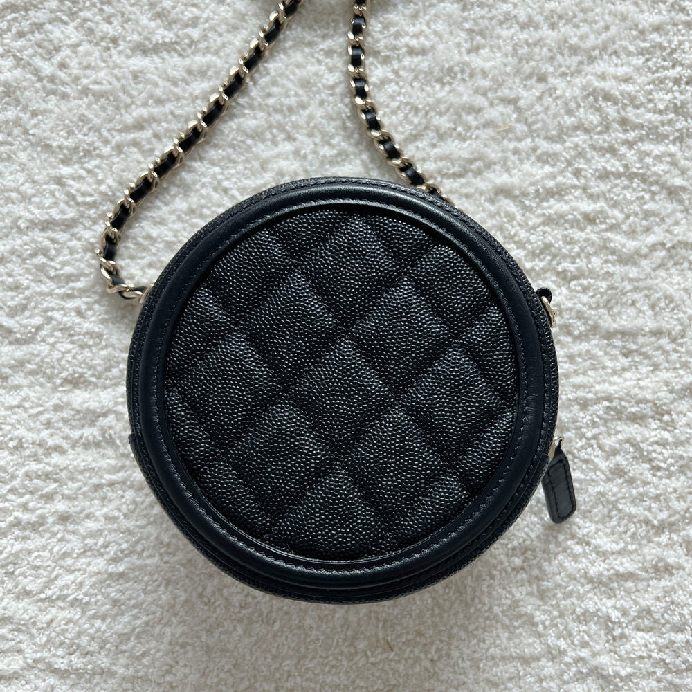 CHANEL CAVIAR MINI ROUND BAG