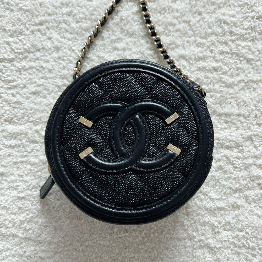 CHANEL CAVIAR MINI ROUND BAG