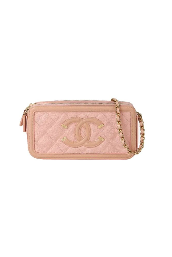 CHANEL CC FILIGREE 2WAY COSMETIC BAG