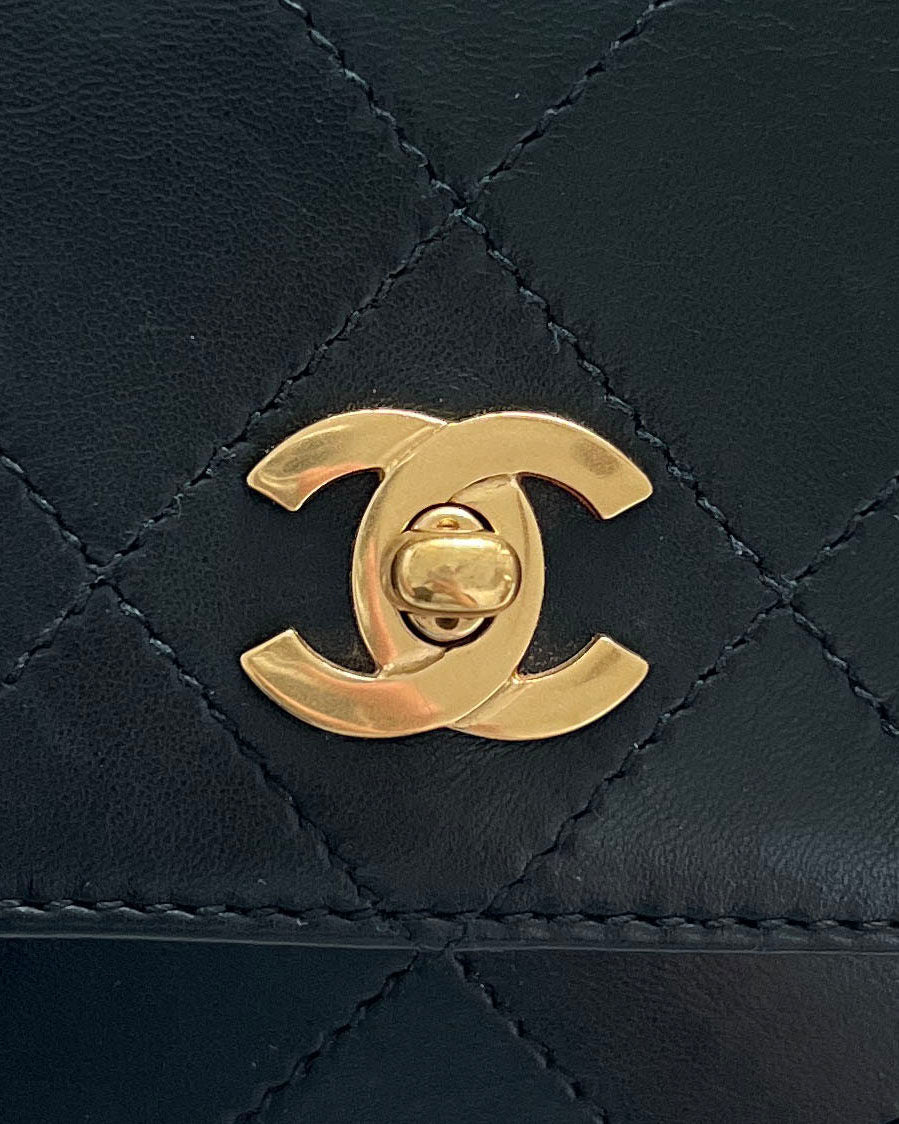 CHANEL 90'S VINTAGE TURN-LOCK KELLY BAG