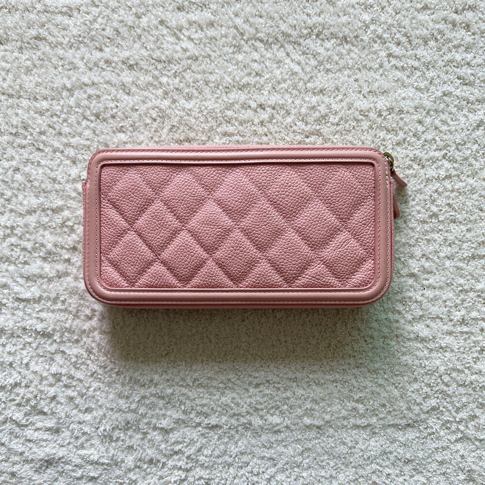 CHANEL CC FILIGREE 2WAY COSMETIC BAG