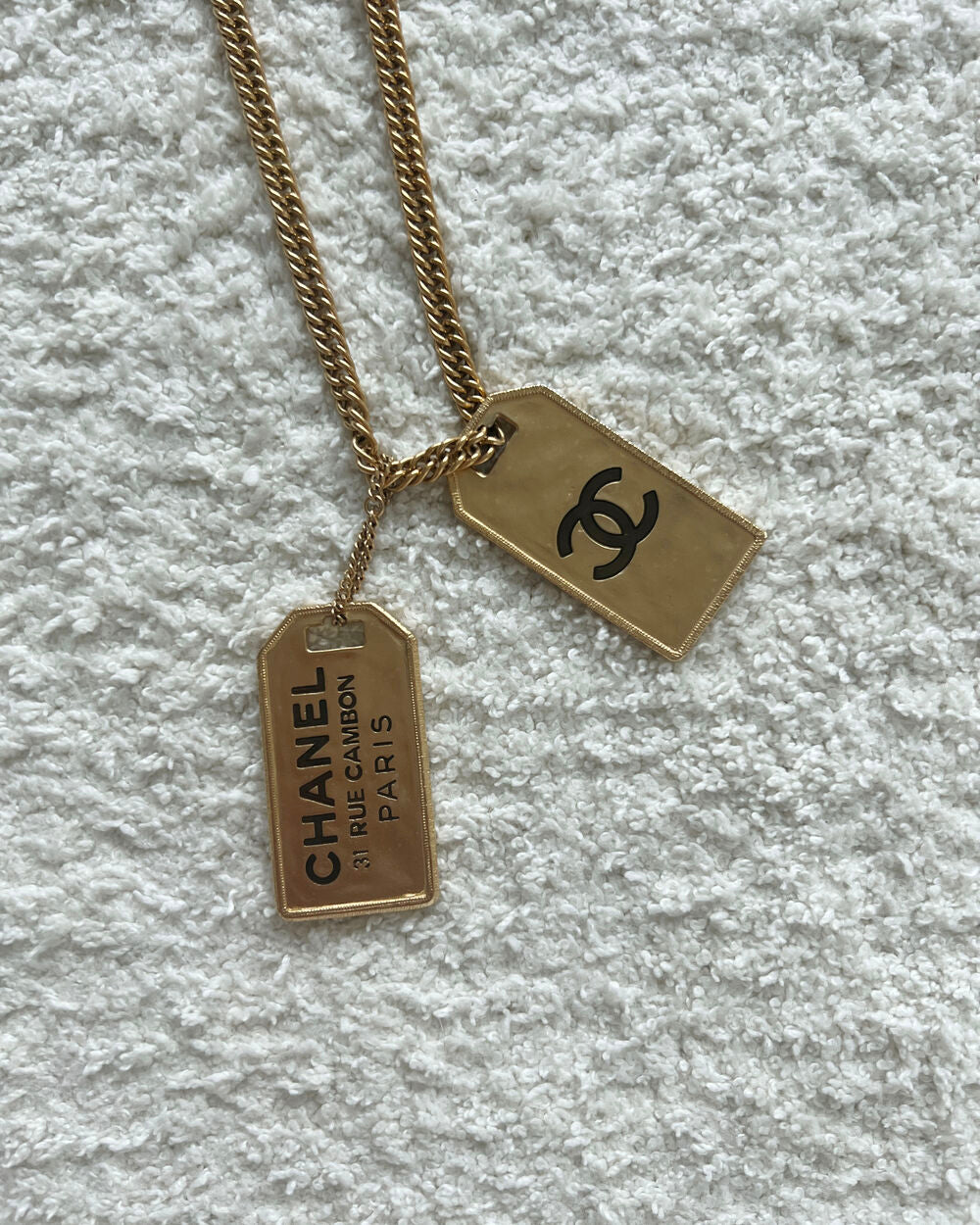 CHANEL 31 RUE CAMBON DOG TAG NECKLACE