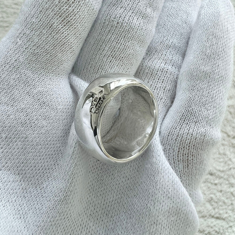 CHANEL LOGO SILVER RING