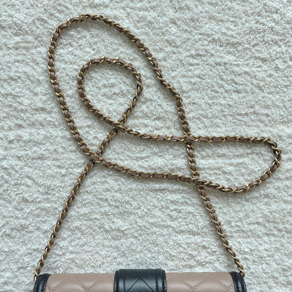 CHANEL TWO-TONE FLAP WOC