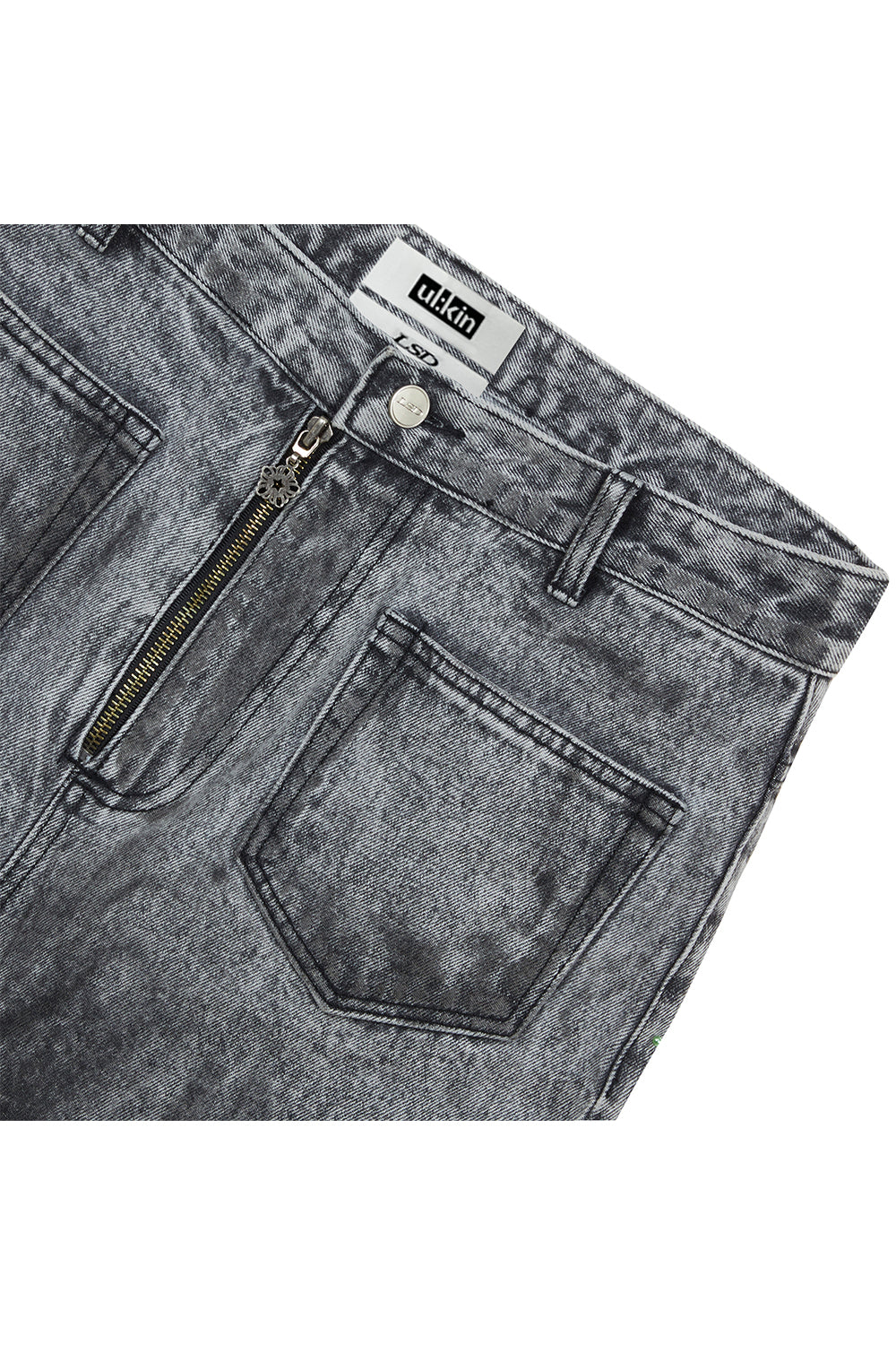 UL:KIN DIRTY WASHED CARPENTER PANTS DUSTY BLACK