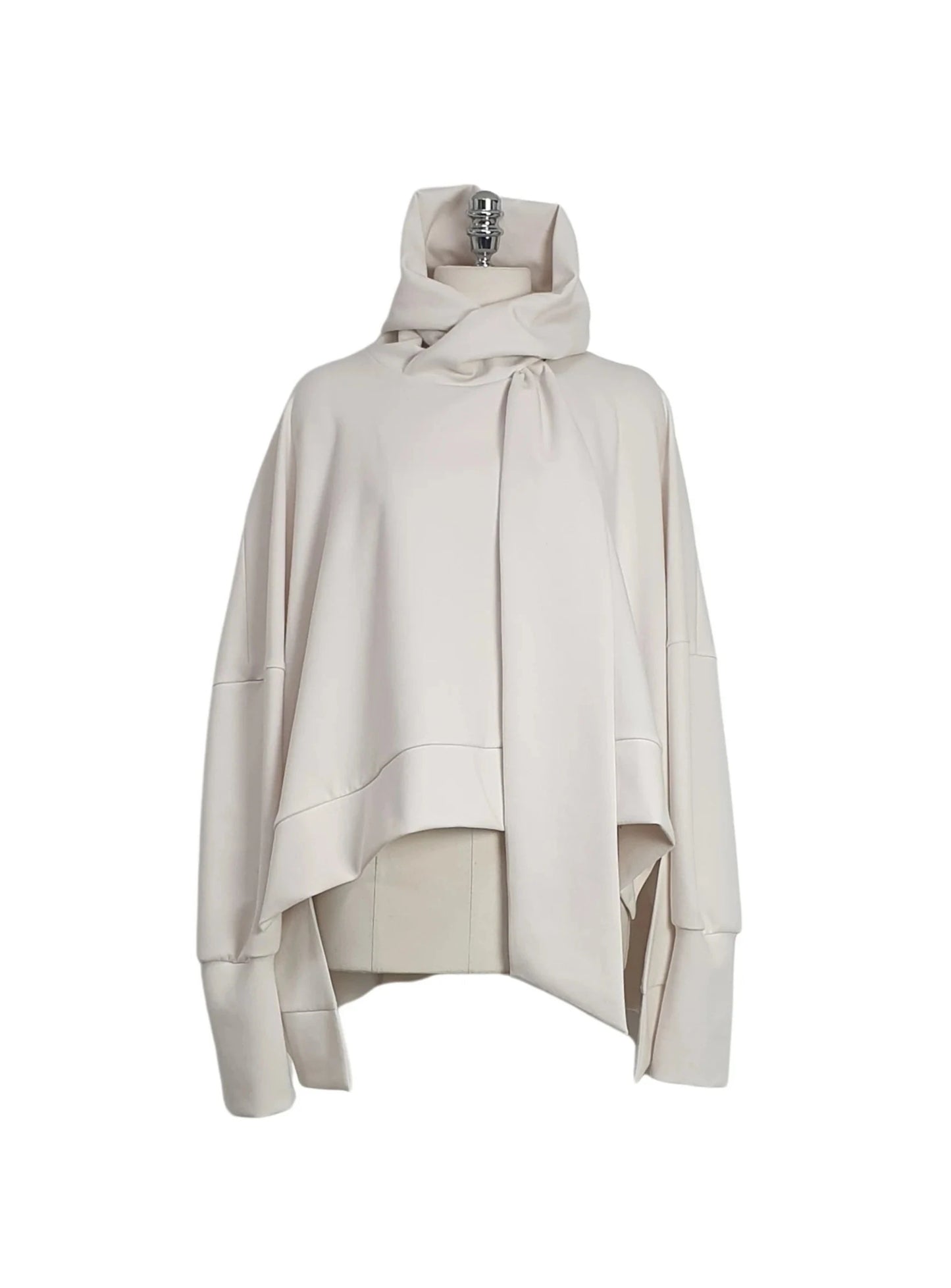 GDeL WIDE-FIT TIE HOODIE CREAM