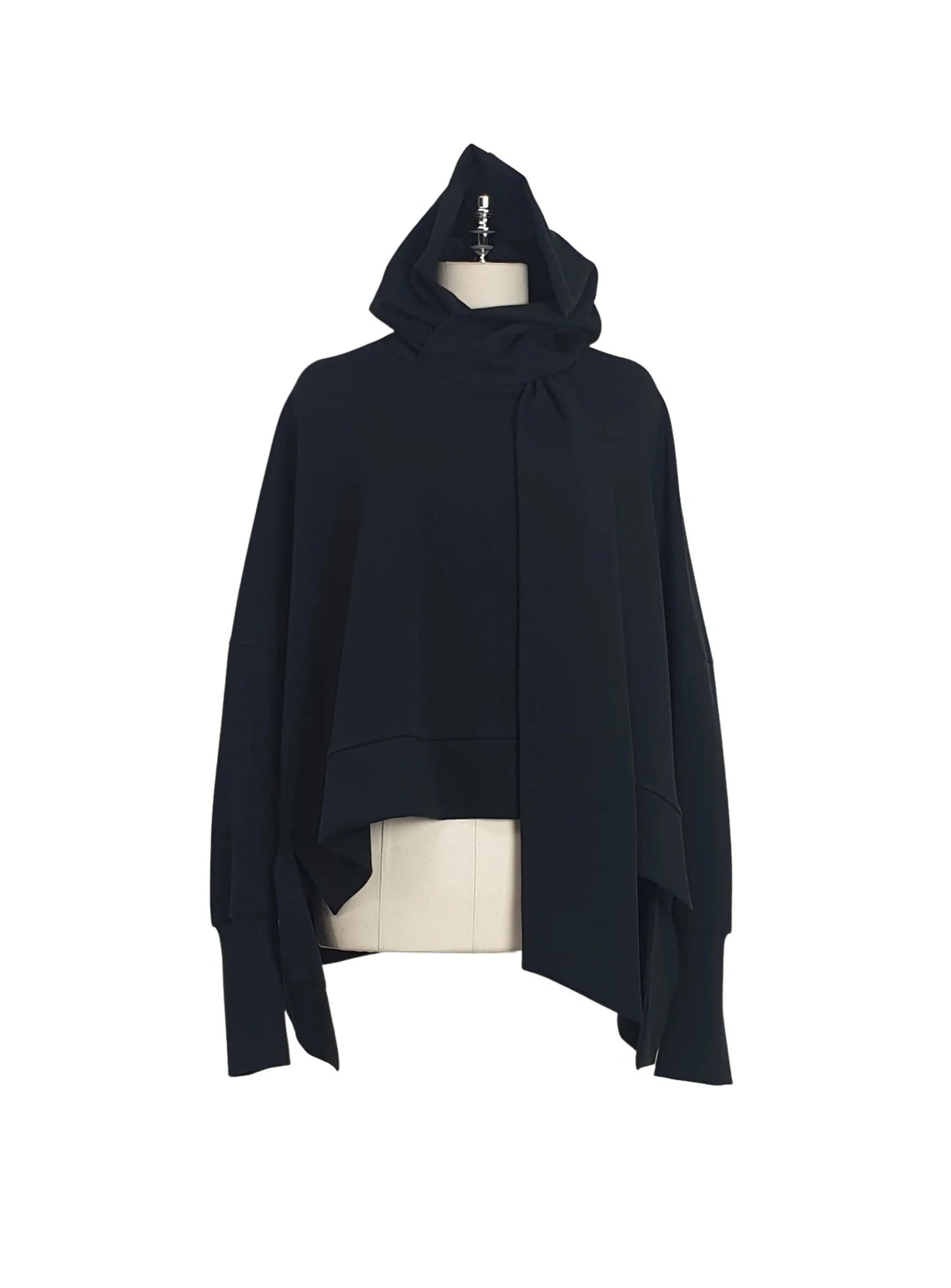 GDeL WIDE-FIT TIE HOODIE BLACK