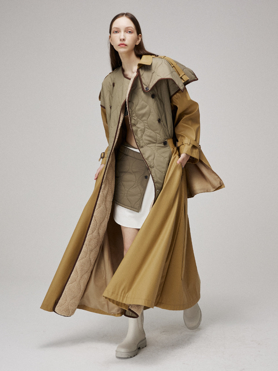 MMAM QUILTING SIGNATURE TRENCH COAT 