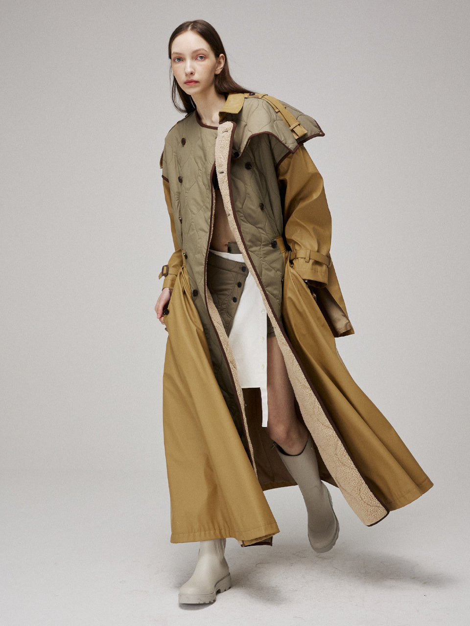 MMAM QUILTING SIGNATURE TRENCH COAT 