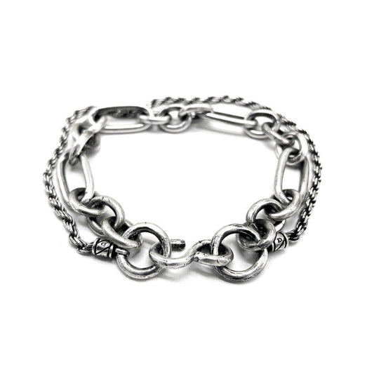 AGAFFEINE_TWO LAYERD CHAIN BRACELET