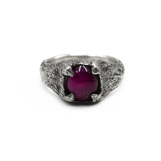 AGAFFEINE_STAR RUBY SIGNET RING