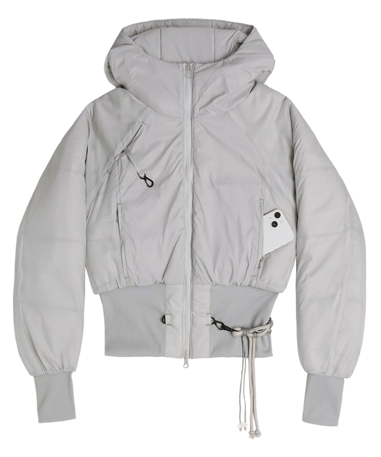 OJOS REVERSIBLE SHORT PADDED JACKET GREY