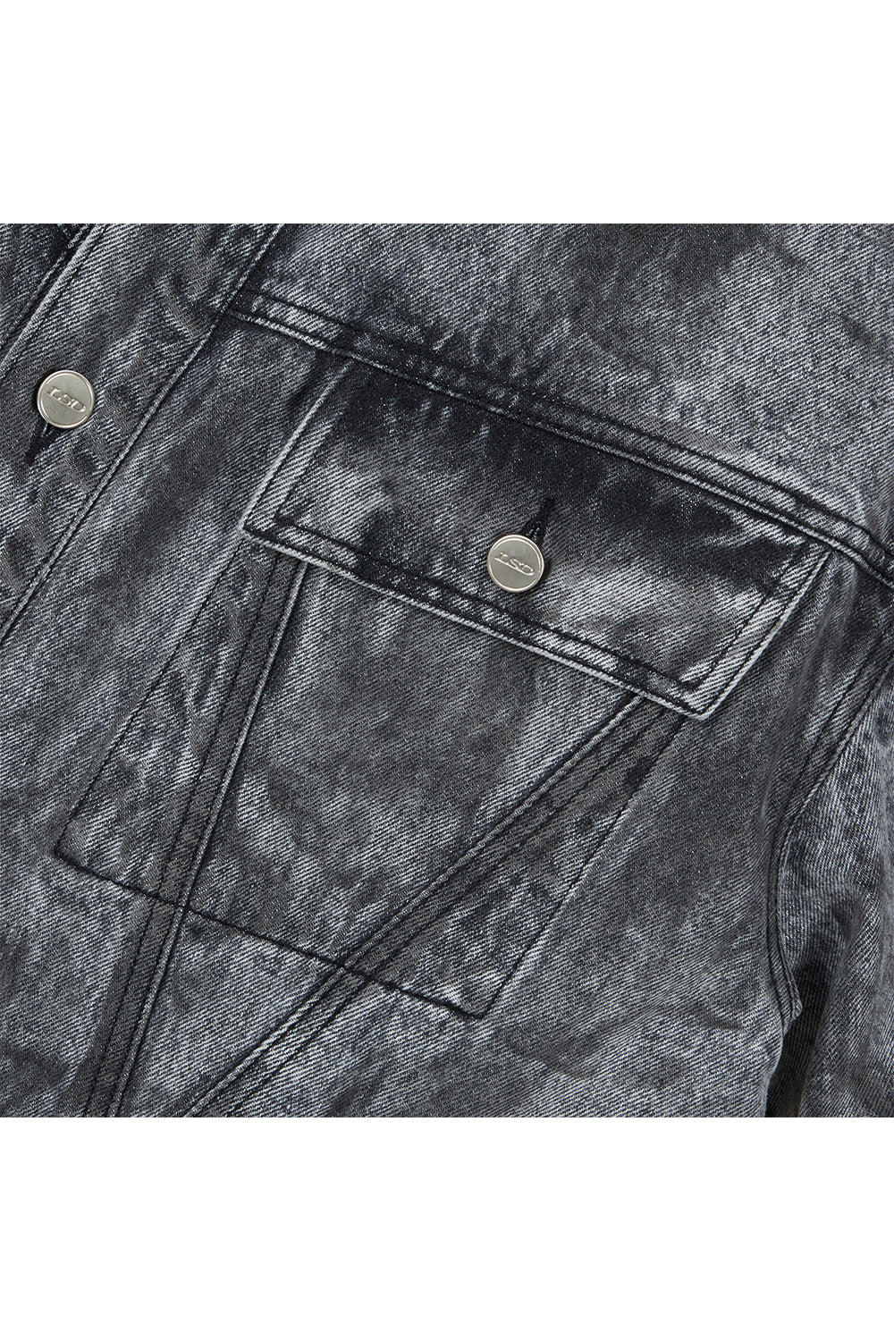 UL:KIN DIRTY WASHED COTTON JACKET DUSTY BLACK