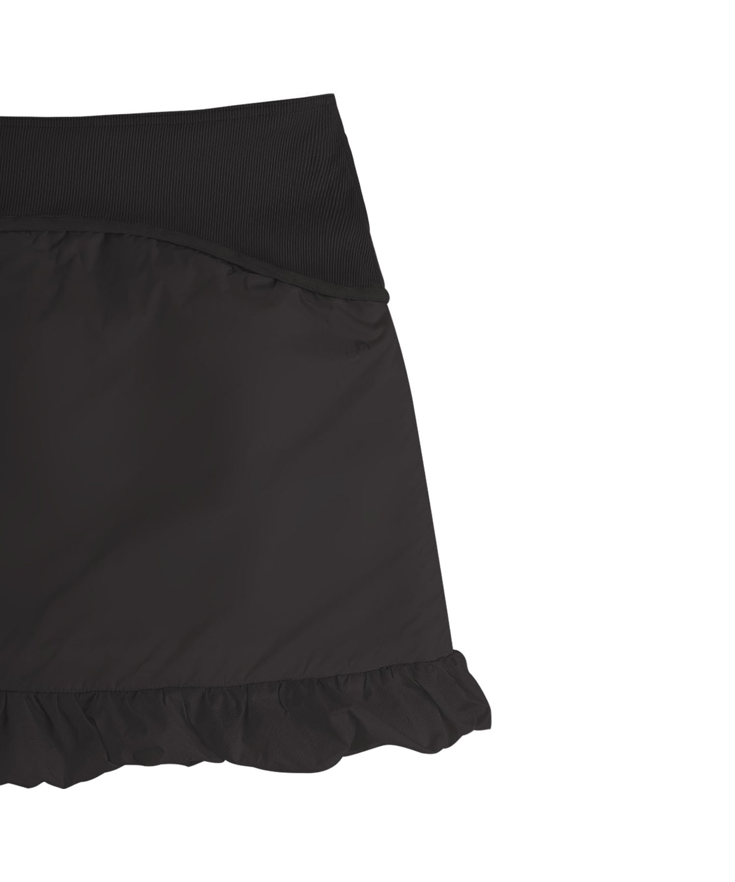 OJOS REVERSIBLE MIDI PADDED SKIRT BLACK