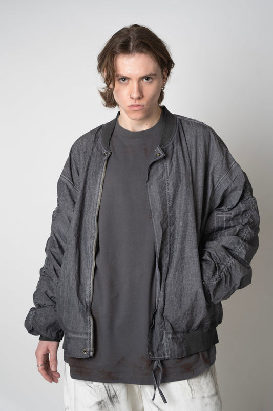 SHIRRING BOMBER JACKET