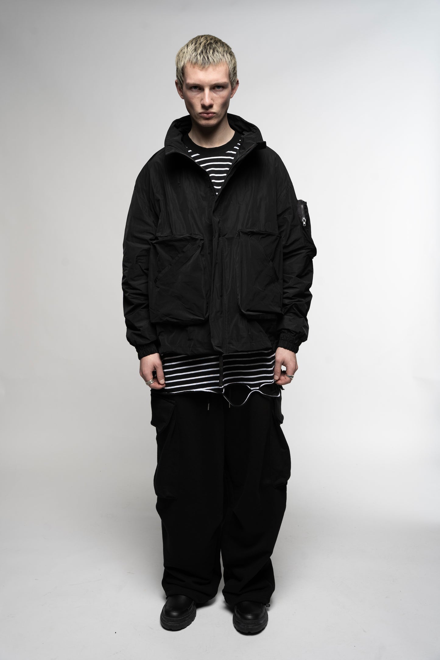 CARGO SWEAT PANTS BLACK