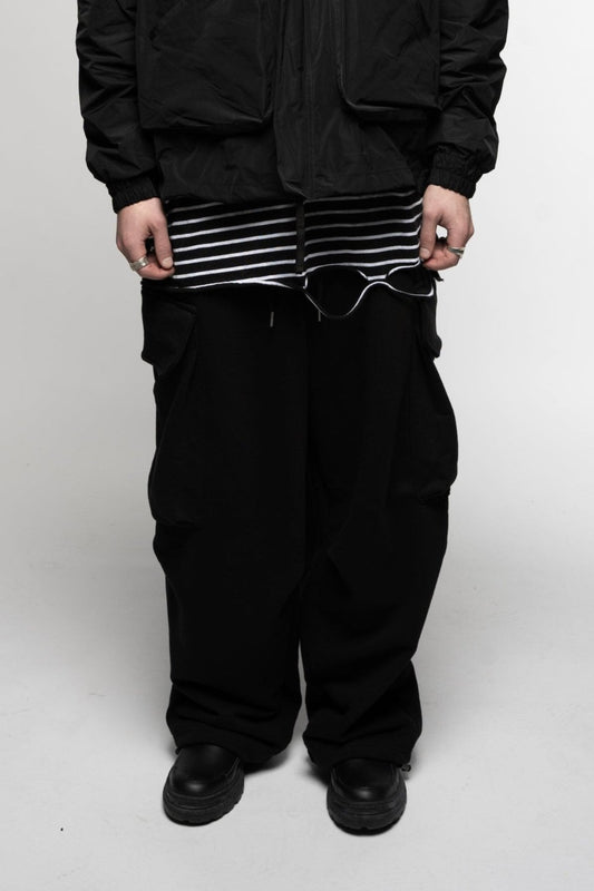 CARGO SWEAT PANTS BLACK