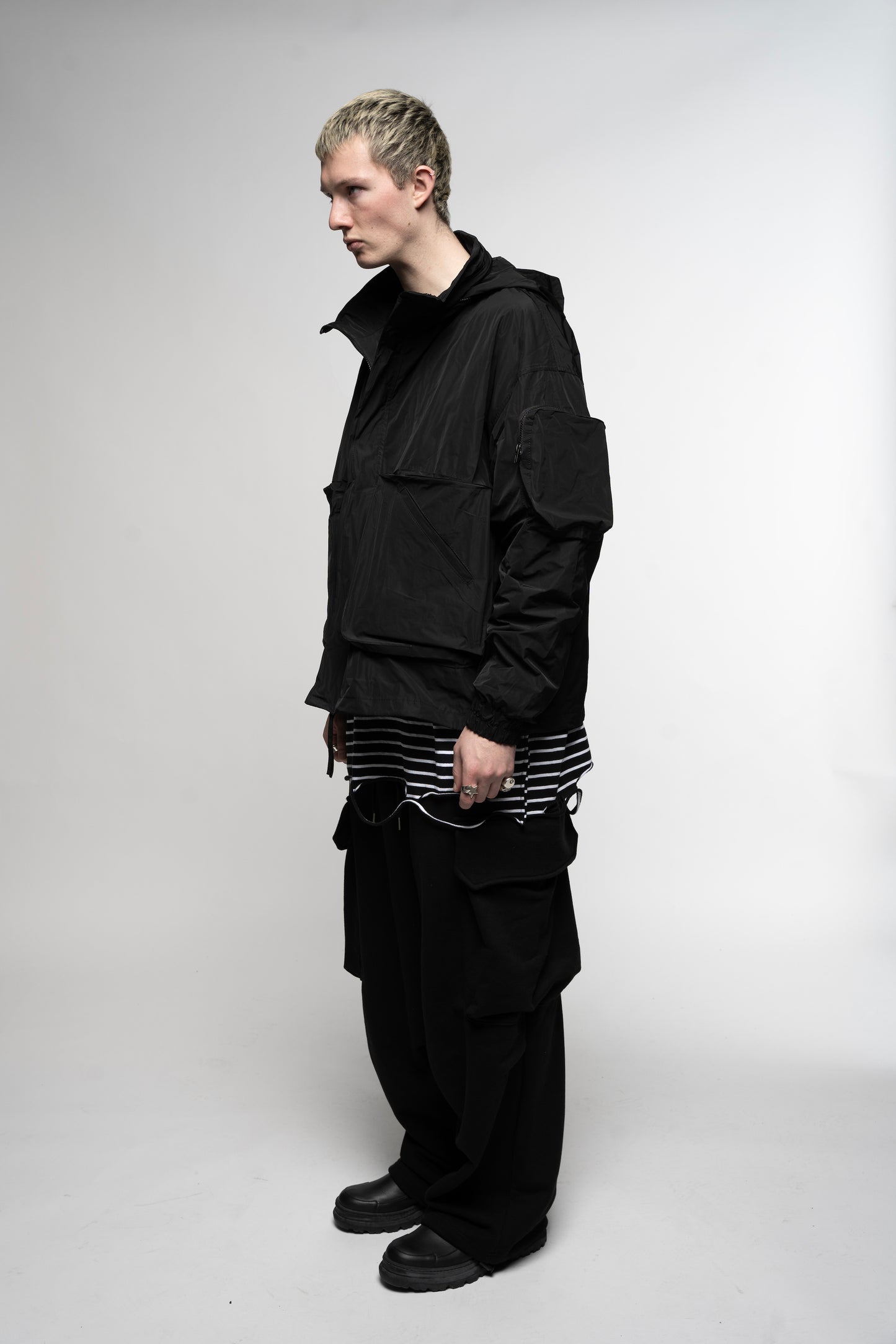 CARGO SWEAT PANTS BLACK