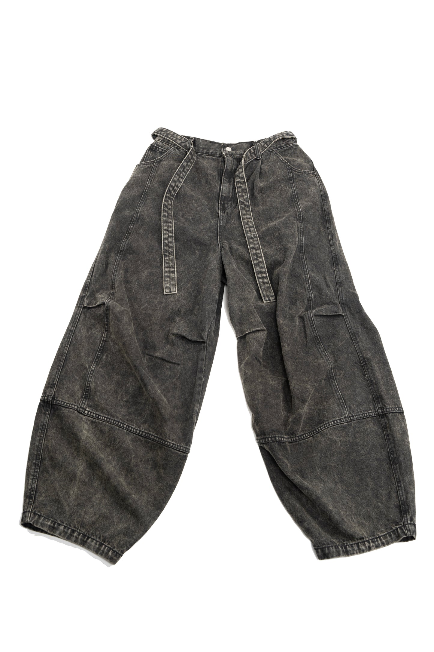 GARMENT DYED WIDE JEANS