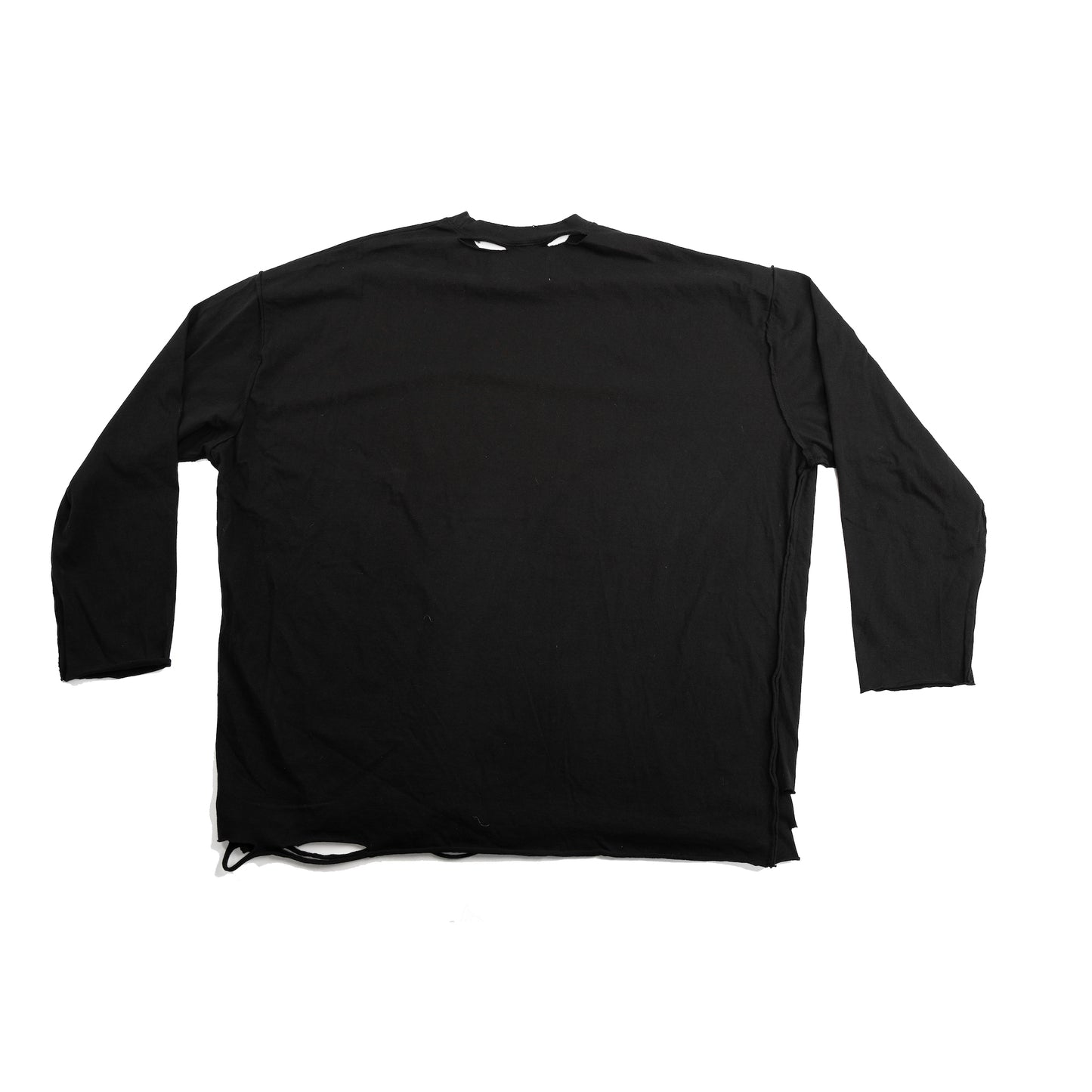 DISTRESSED LONG SLEEVE BLACK