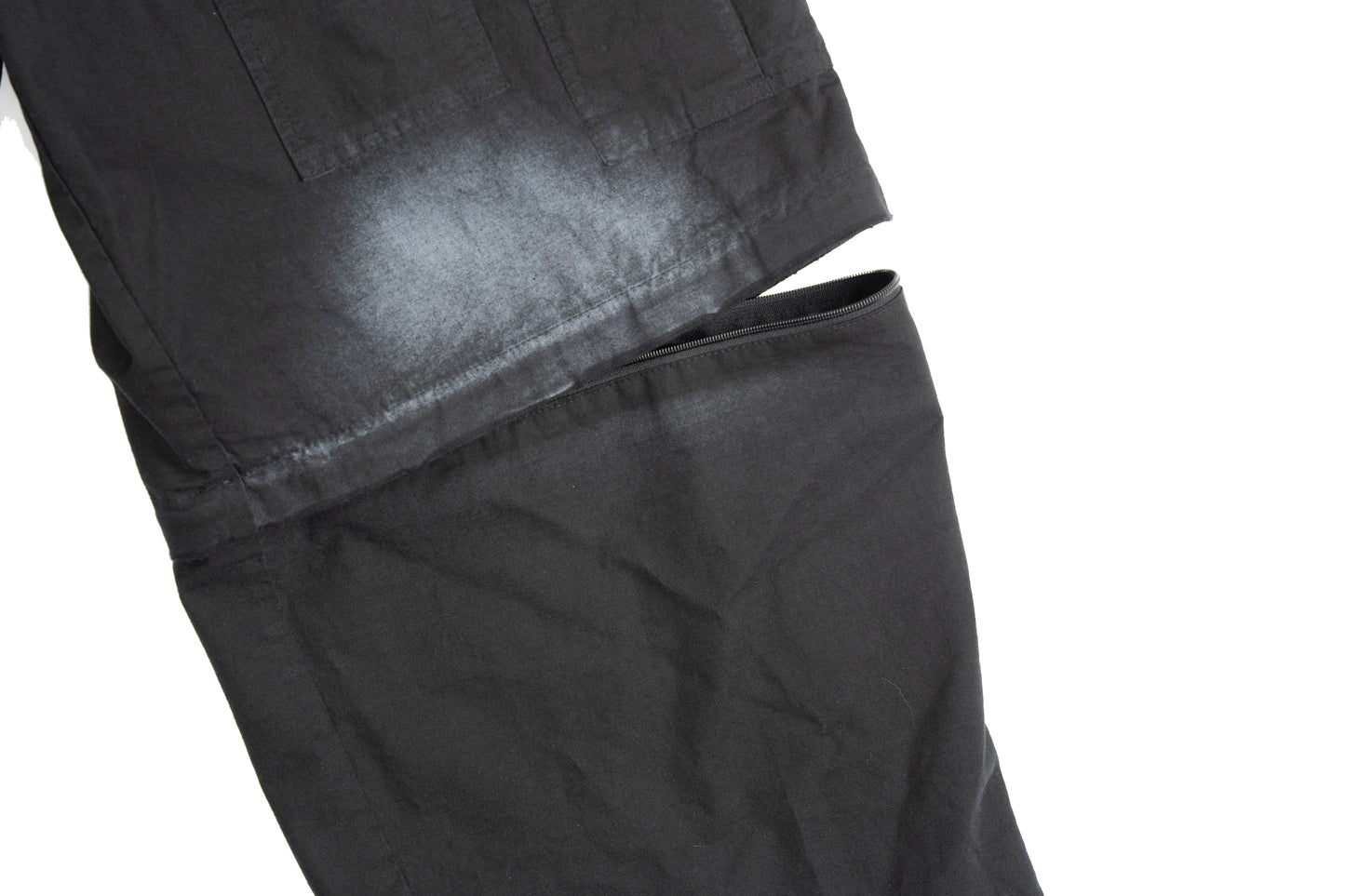 SPRAY PAINTED CARGO TROUSER BLACK