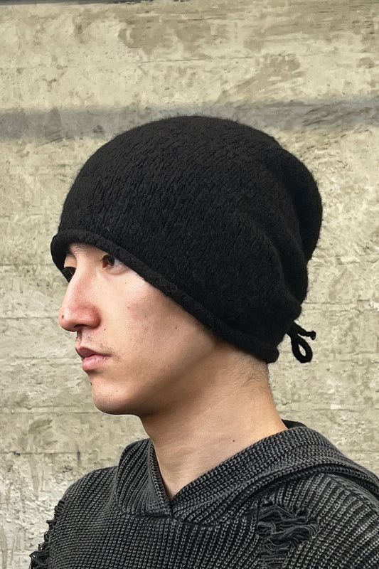 RAW HEM PLAIN BEANIE