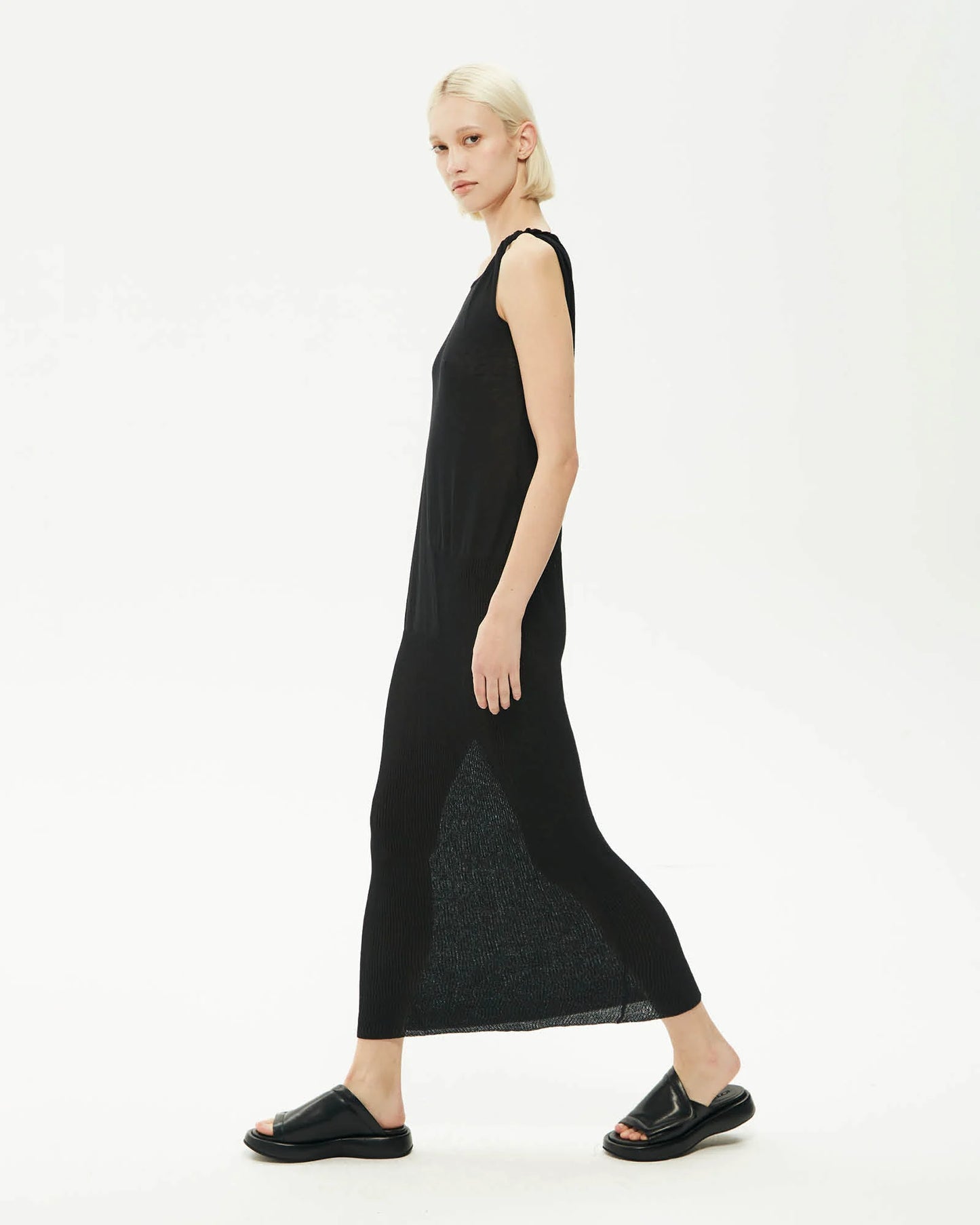 MALLONI LONG BLACK DRESS