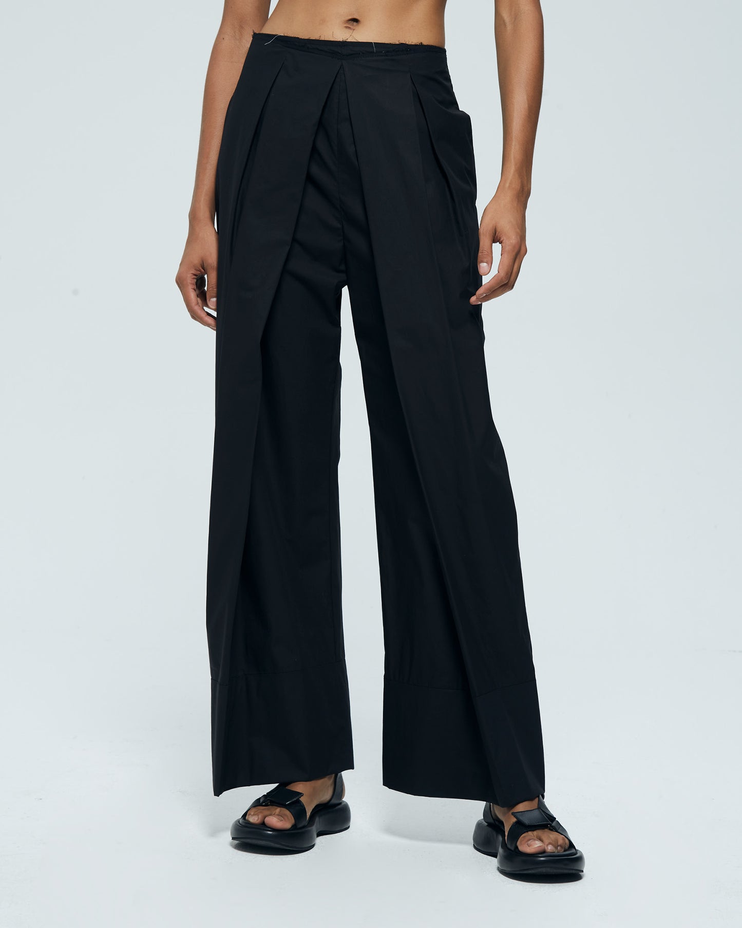 MALLONI PLEATED WIDE-LEG TROUSERS