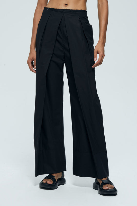 MALLONI PLEATED WIDE-LEG TROUSERS