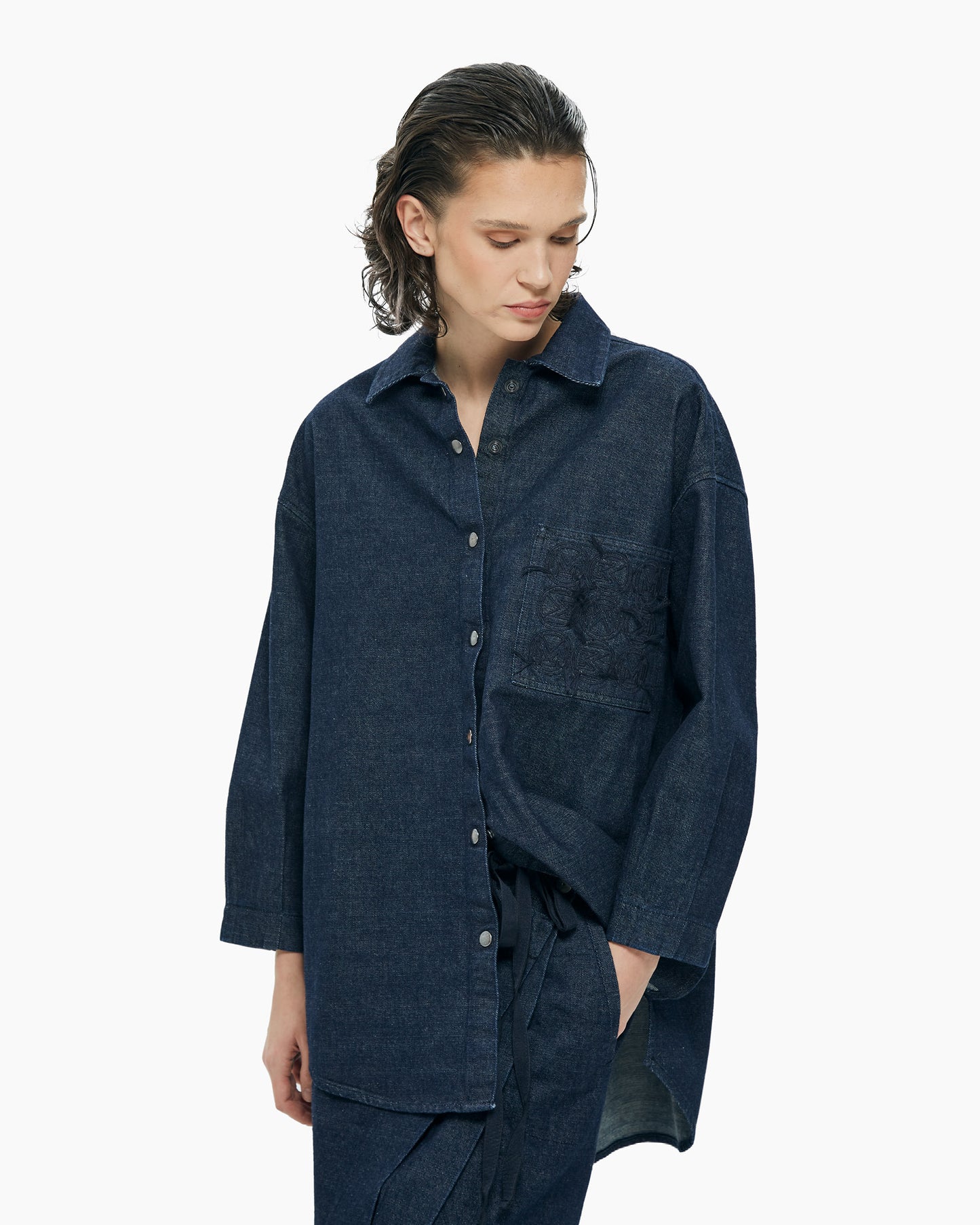 MALLONI OVERSIZED UNISEX DENIM SHIRT