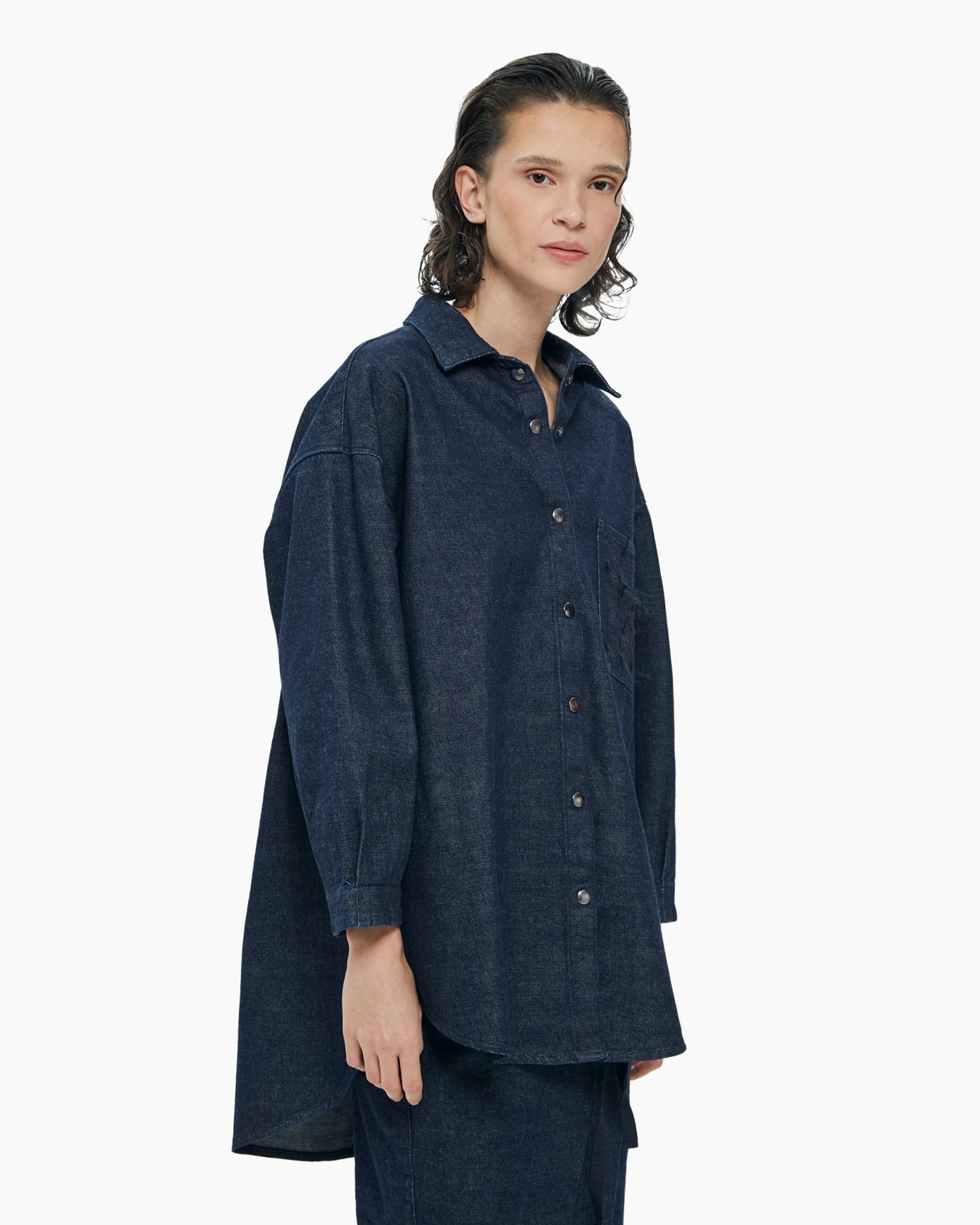 MALLONI OVERSIZED UNISEX DENIM SHIRT