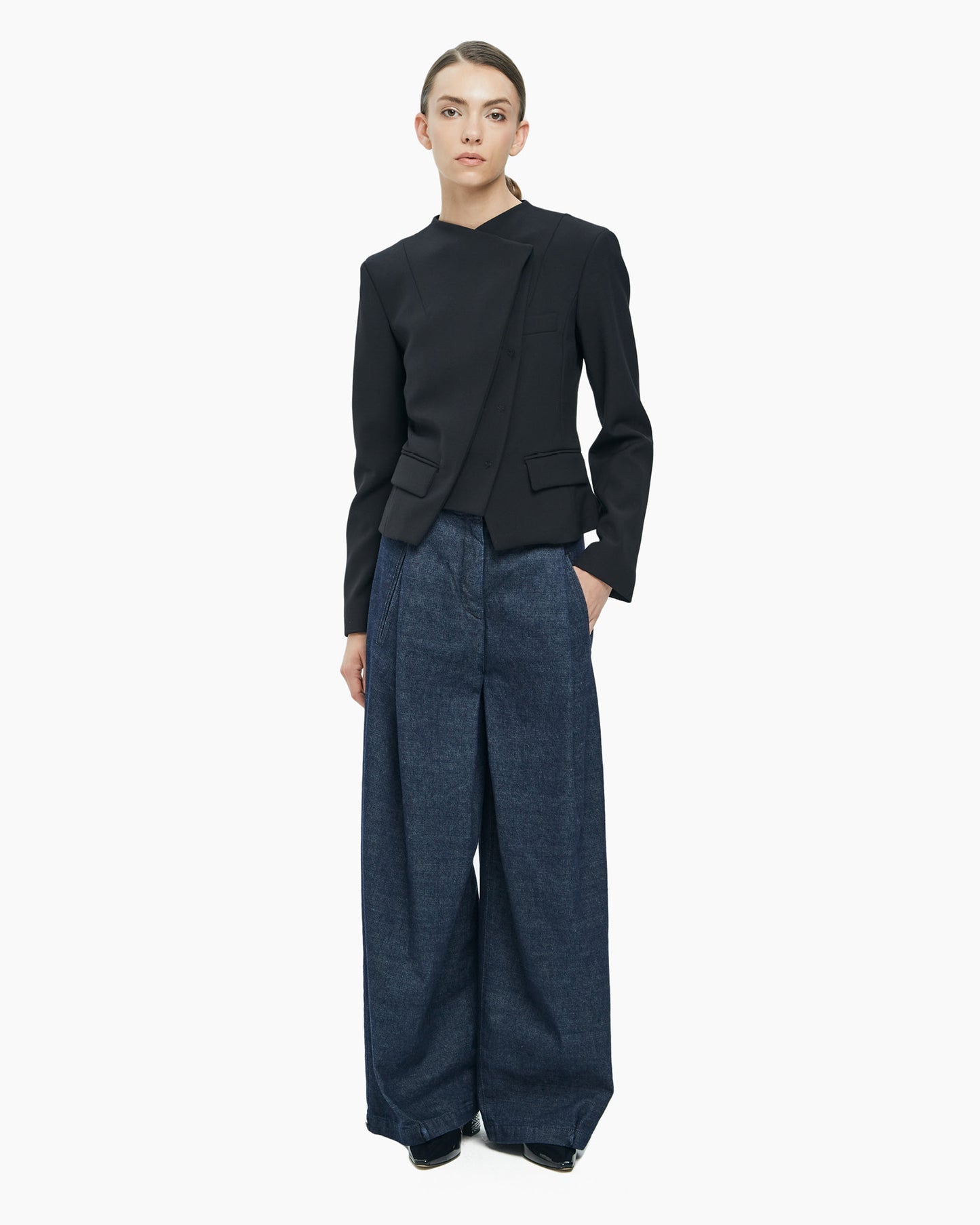 MALLONI WIDE DENIM PANTS