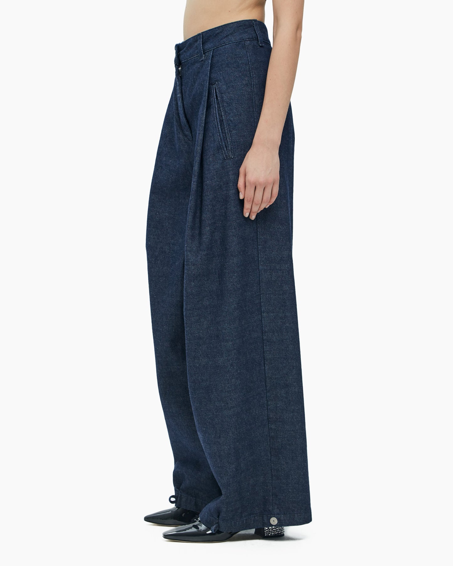 MALLONI WIDE DENIM PANTS