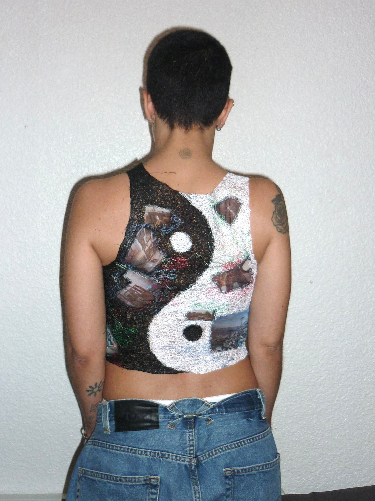 NJUTHESOPHIST YIN AND YANG VEST TOP