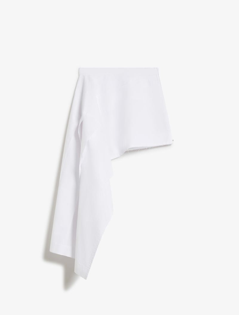 SPORTMAX SHORT ASYMMETRICAL SKIRT WHITE