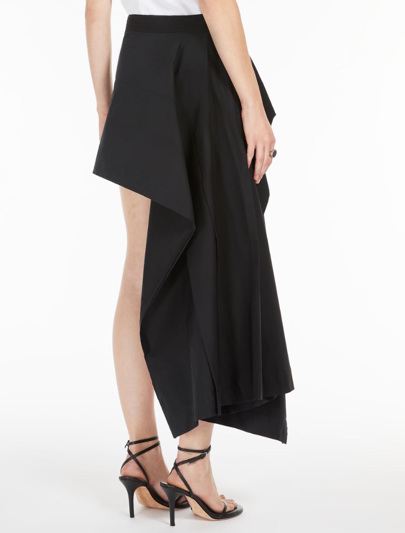 SPORTMAX SHORT ASYMMETRICAL SKIRT BLACK