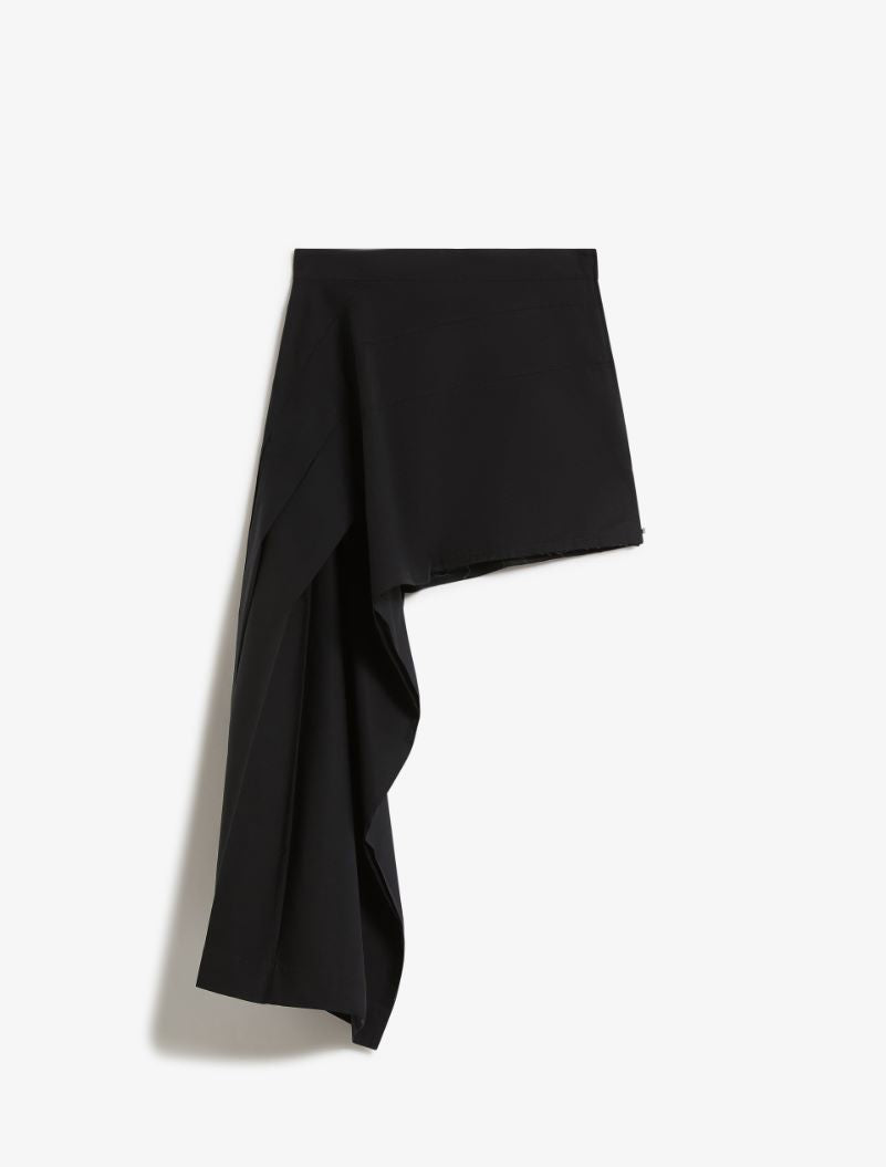 SPORTMAX SHORT ASYMMETRICAL SKIRT BLACK