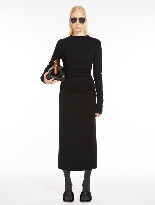 SPORTMAX GATHERED JERSEY DRESS