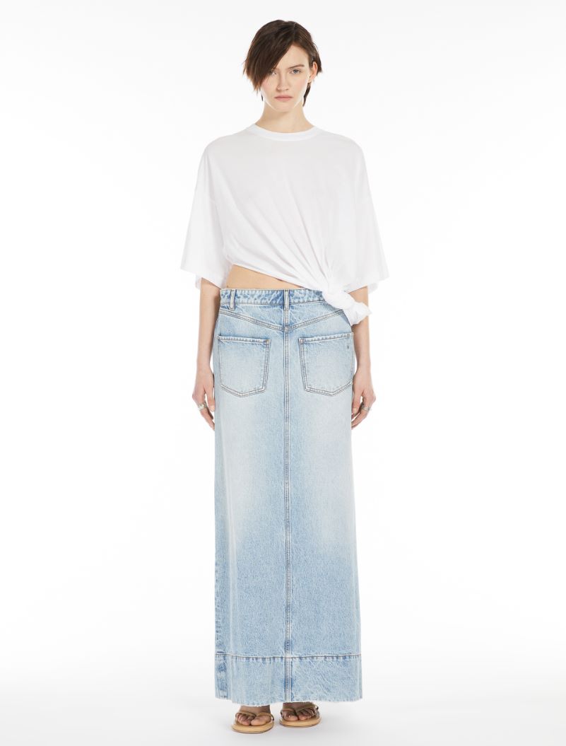 SPORTMAX OVERSIZED DRAPED T-SHIRT WHITE