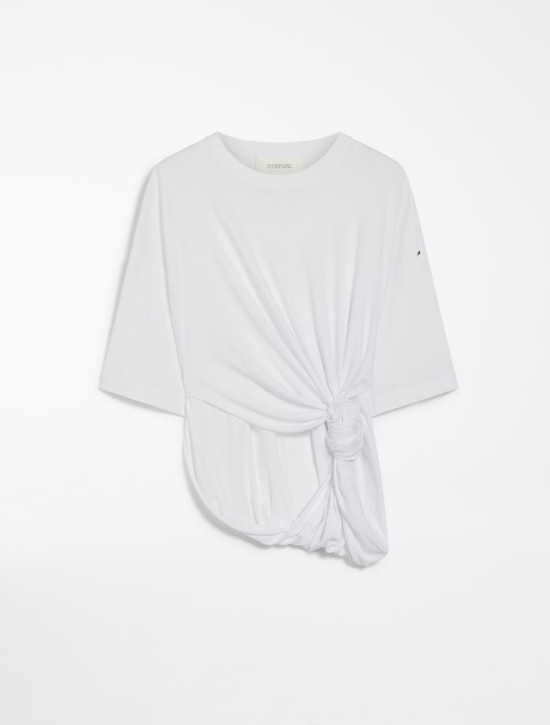 SPORTMAX OVERSIZED DRAPED T-SHIRT WHITE