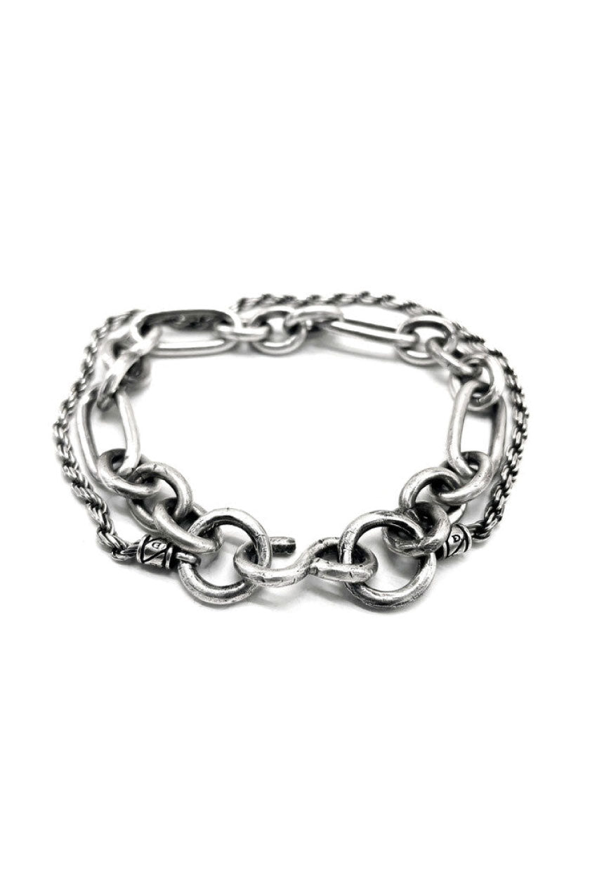 AGAFFEINE_TWO LAYERD CHAIN BRACELET