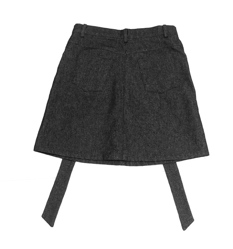 ARTSDEBASE A-LINE DENIM SKIRT